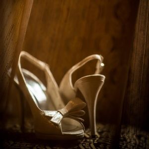 Stuart Weitzman Tarot Silver Glazed Lame - perfect Wedding Dress heels!